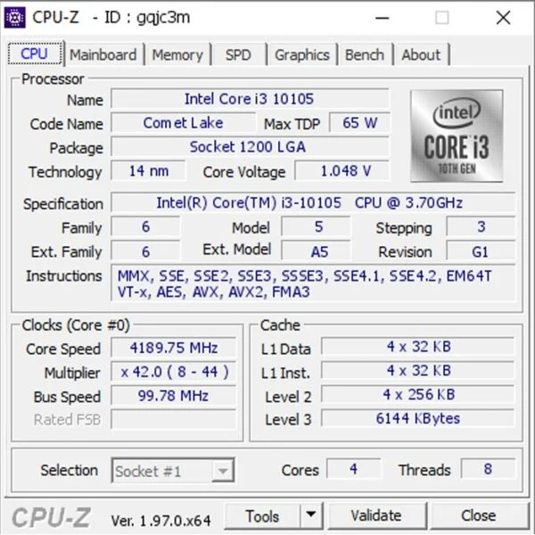 CPU INTEL I3 10105 TRY - Image 4