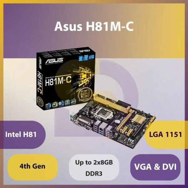مادربرد ایسوس مدل H81 M-C  استوک بسیار تمیز - Image 4