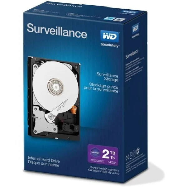 هارددیسک اینترنال وسترن دیجیتال مدل Purple WD20PURZ ظرفیت 2 ترابایت - Image 3