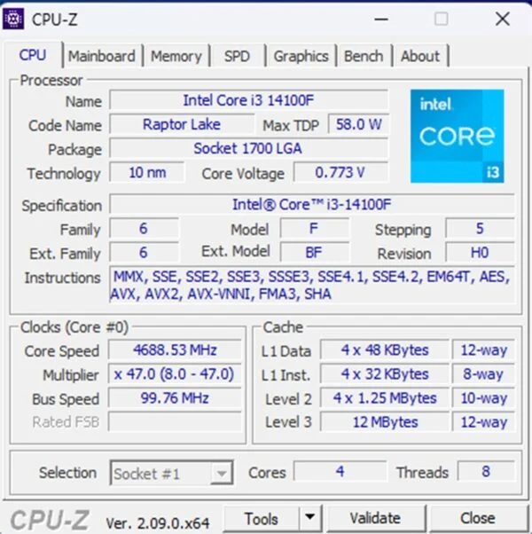 پردازنده مرکزی اینتل سری Raptor Lake-S Refresh مدل Core i3-14100F Tray - Image 2